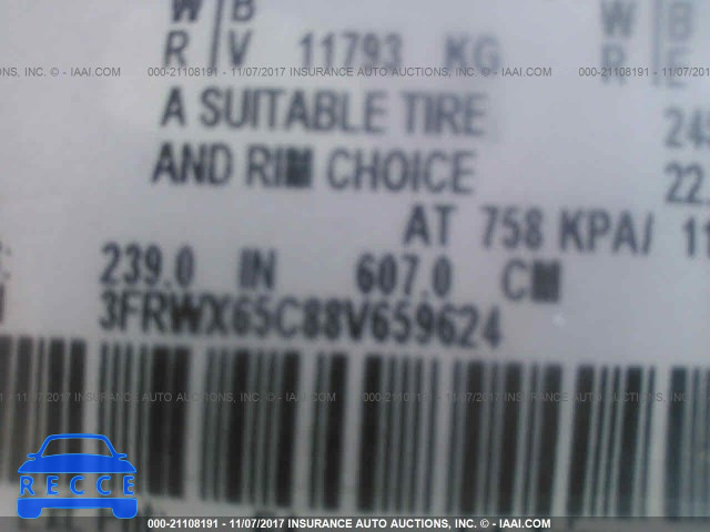 2008 FORD F650 SUPER DUTY 3FRWX65C88V659624 image 9