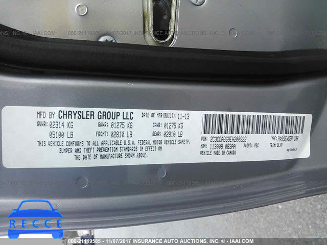 2014 Chrysler 300 S 2C3CCABG9EH200922 Bild 8