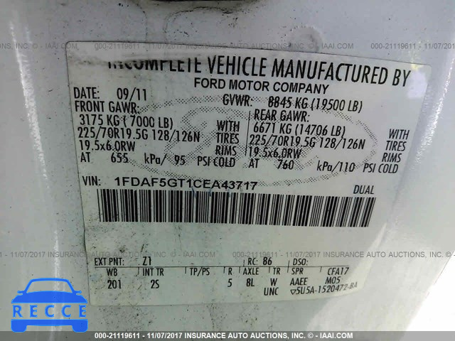 2012 Ford F550 SUPER DUTY 1FDAF5GT1CEA43717 image 8