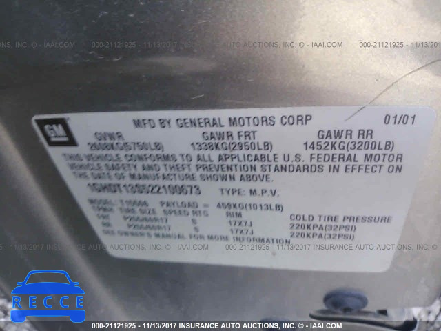 2002 Oldsmobile Bravada 1GHDT13S522100673 зображення 8