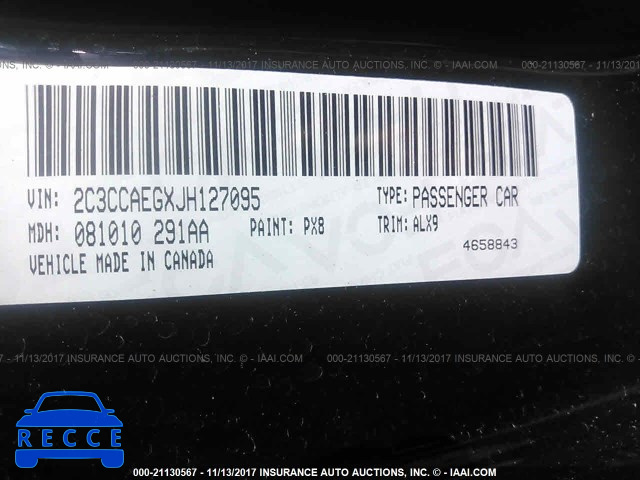 2018 CHRYSLER 300 LIMITED 2C3CCAEGXJH127095 image 8