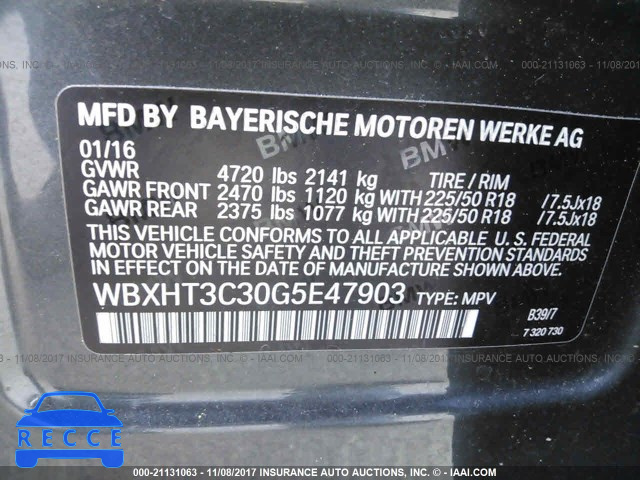 2016 BMW X1 XDRIVE28I WBXHT3C30G5E47903 image 8