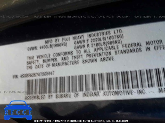 2004 Subaru Legacy L SPECIAL 4S3BE625747205947 image 8