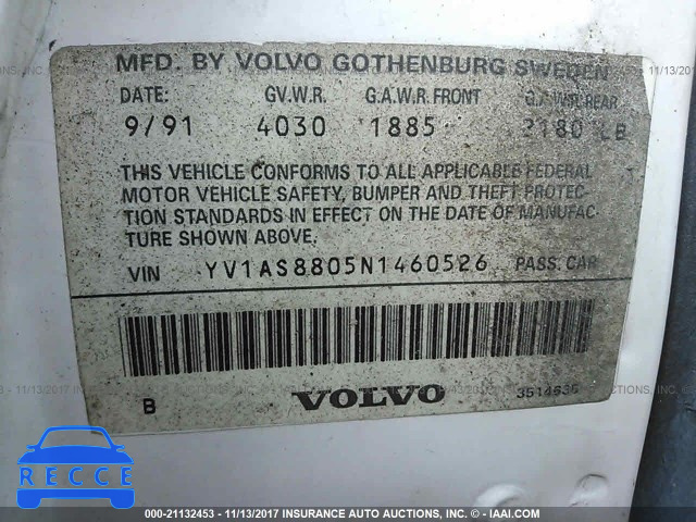 1992 Volvo 240 GL YV1AS8805N1460526 image 8
