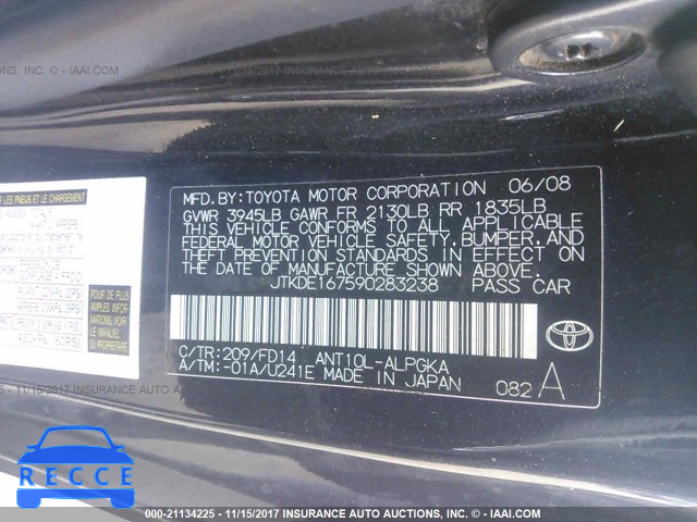 2009 Scion TC JTKDE167590283238 image 8