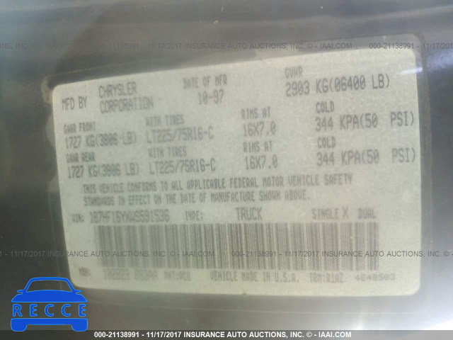 1998 Dodge RAM 1500 1B7HF16YXWS591536 image 8