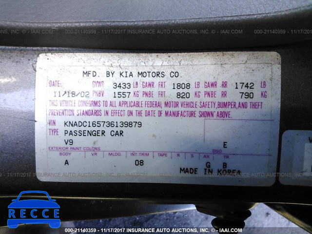 2003 KIA RIO CINCO KNADC165736139879 image 8