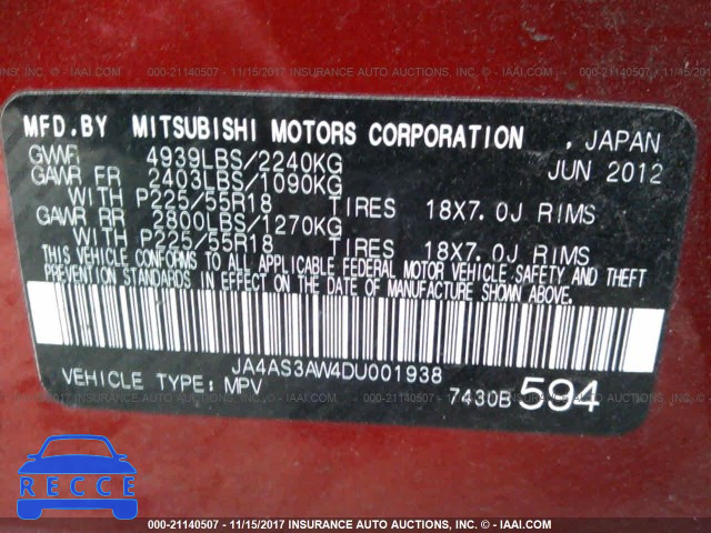 2013 Mitsubishi Outlander SE JA4AS3AW4DU001938 image 8