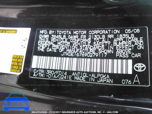 2009 Scion TC JTKDE167690279117 Bild 8