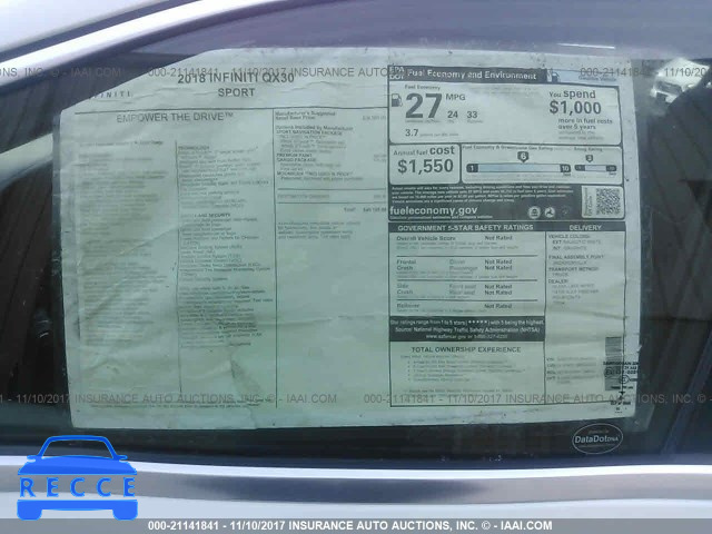 2018 INFINITI QX30 LUXURY/PREMIUM/SPORT SJKCH5CPXJA043491 image 5