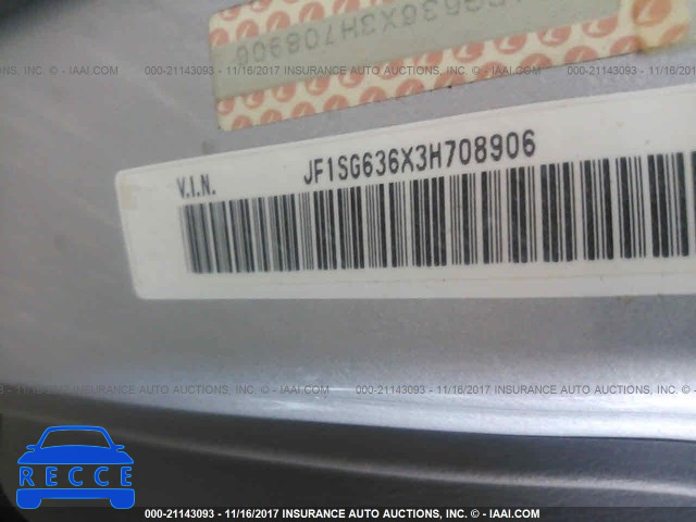 2003 Subaru Forester 2.5X JF1SG636X3H708906 Bild 8