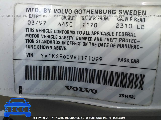 1997 Volvo 960 YV1KS9609V1121099 image 8