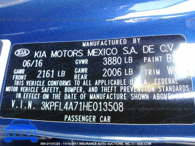 2017 KIA FORTE LX/S 3KPFL4A71HE013508 image 8