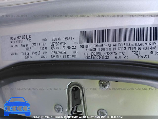 2017 RAM 2500 SLT 3C6UR5DL1HG652245 image 8