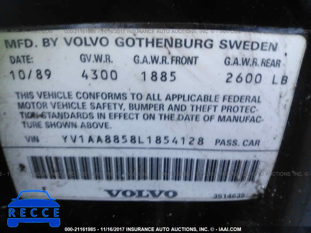 1990 Volvo 240 DL YV1AA8858L1854128 image 8