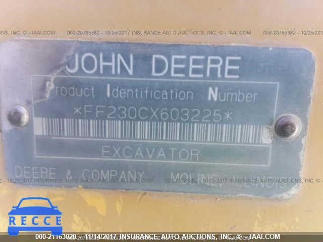 2003 JOHN DEERE 230C LC EXCAVATOR FF230CX603225 image 8
