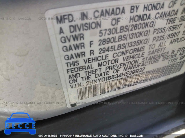 2004 Acura MDX TOURING 2HNYD18834H529932 image 8