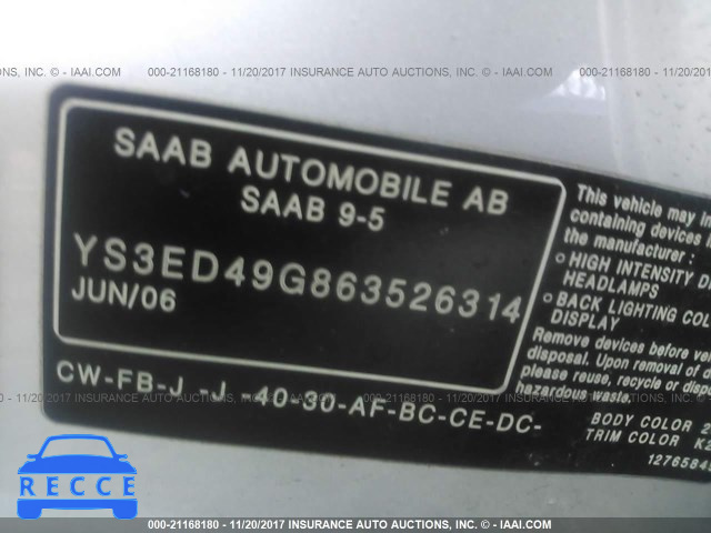 1999 Saab 9-5 SE YS3EF48E4X3038330 image 8