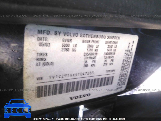 2004 Volvo XC90 T6 YV1CZ91HX41047283 зображення 8