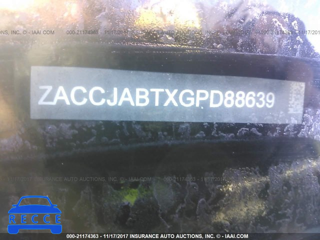 2016 Jeep Renegade LATITUDE ZACCJABTXGPD88639 зображення 8