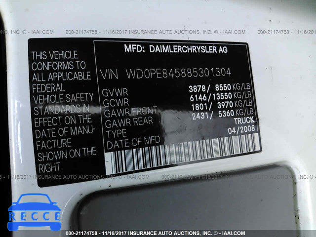 2008 Dodge Sprinter 2500 WD0PE845885301304 image 8