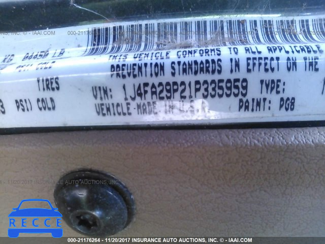 2001 Jeep Wrangler / Tj SE 1J4FA29P21P335959 image 8