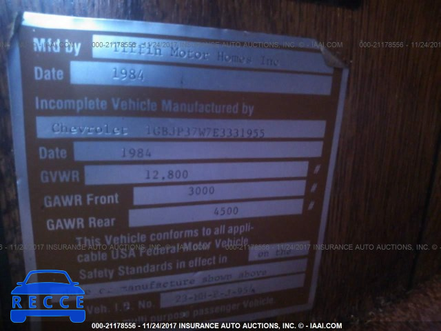 1984 CHEVROLET P30 1GBJP37W7E3331955 image 8