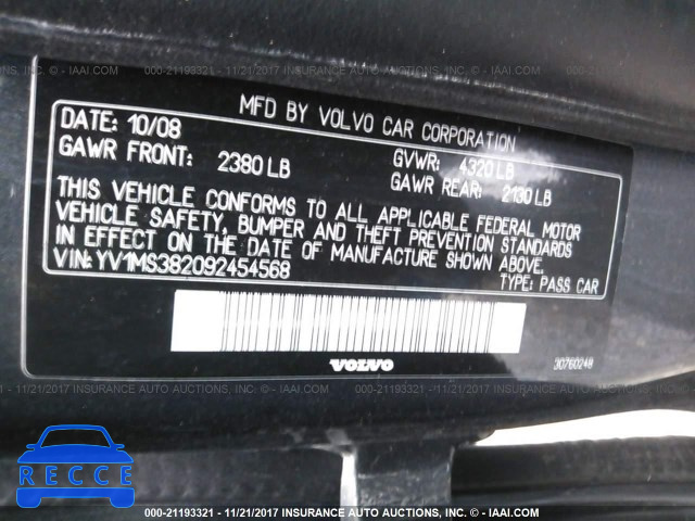 2009 Volvo S40 2.4I YV1MS382092454568 image 8