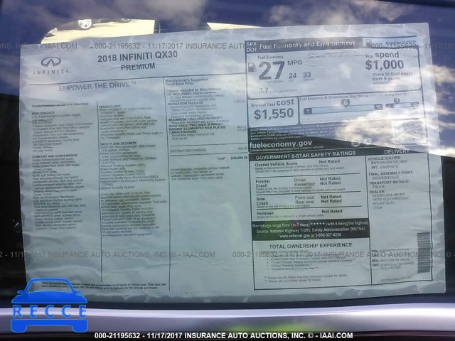 2018 INFINITI QX30 LUXURY/PREMIUM/SPORT SJKCH5CP0JA044164 image 5