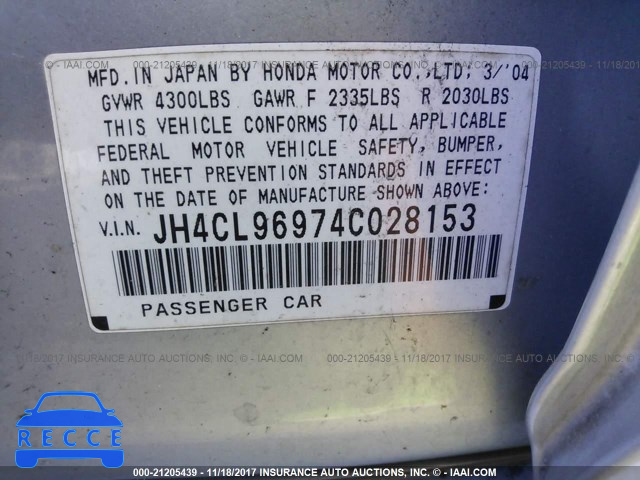 2004 Acura TSX JH4CL96974C028153 image 8