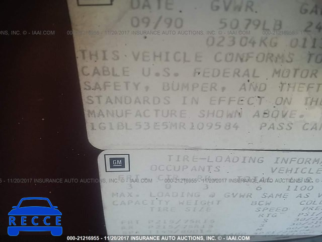 1991 Chevrolet Caprice 1G1BL53E5MR109584 image 8