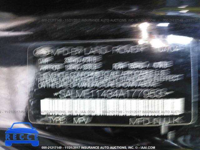 2004 Land Rover Range Rover HSE SALME11434A177953 image 8