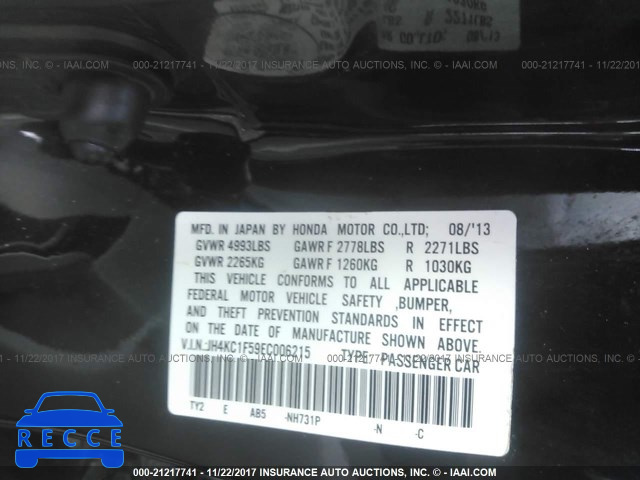 2014 Acura RLX TECH JH4KC1F59EC006215 Bild 8
