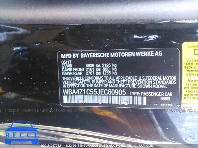 2018 BMW 430I WBA4Z1C55JEC60905 зображення 8
