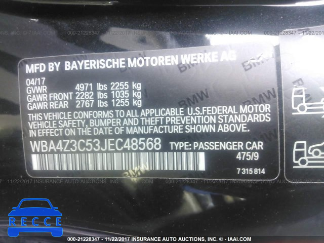 2018 BMW 430XI WBA4Z3C53JEC48568 image 8