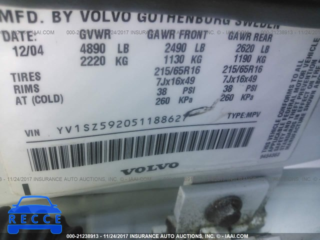 2005 Volvo XC70 YV1SZ592051188627 image 8
