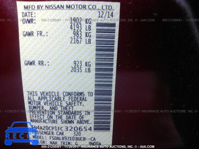 2015 Nissan Leaf S/SV/SL 1N4AZ0CP1FC320654 image 8