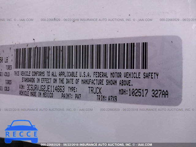 2018 RAM PROMASTER 3500 3500 HIGH 3C6URVJG2JE114663 image 2