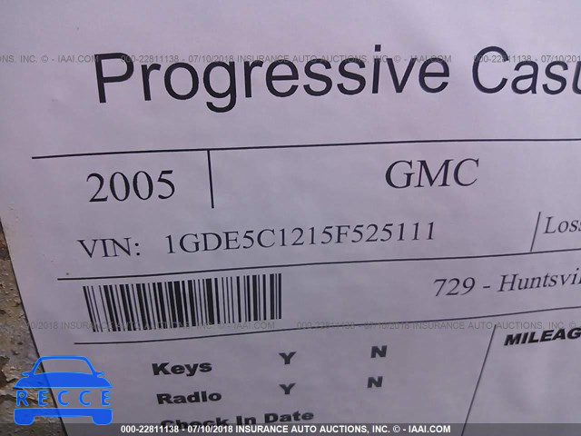 2005 GMC C5500 C5C042 1GDE5C1215F525111 зображення 9