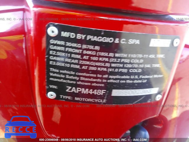 2006 VESPA LX 150 ZAPM448F465002303 зображення 9