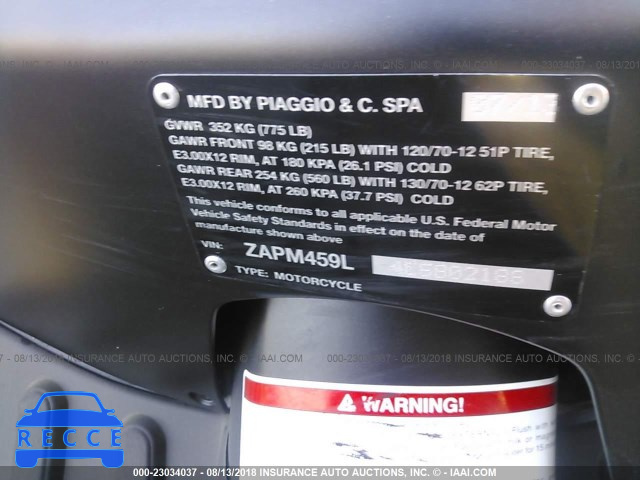2014 VESPA GTS 300 SUPER ZAPM459L4E5802186 image 9