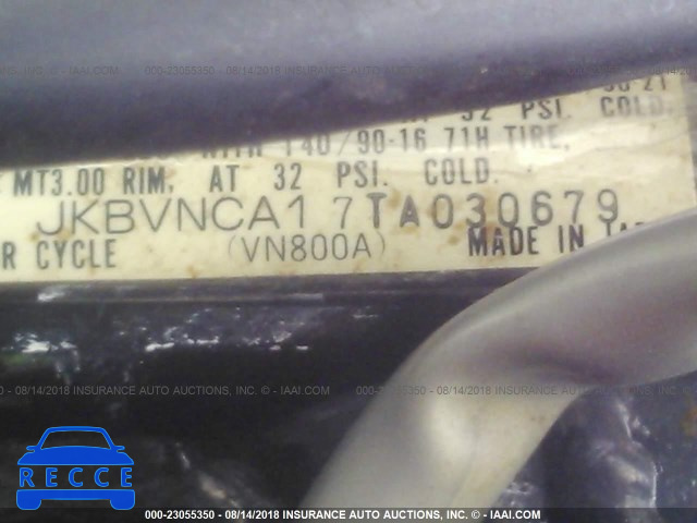 1996 KAWASAKI VN800 JKBVNCA17TA030679 зображення 9