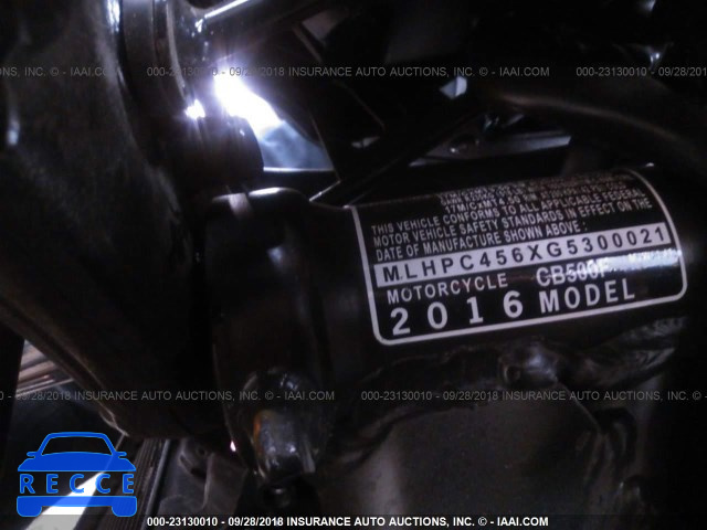 2016 HONDA CB500 F MLHPC456XG5300021 image 9