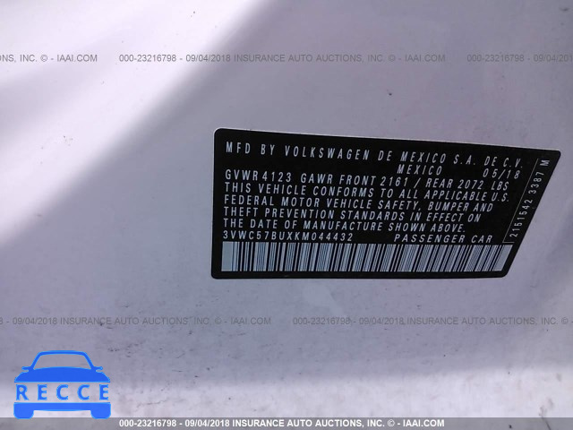 2019 VOLKSWAGEN JETTA S/SE/R-LINE 3VWC57BUXKM044432 image 8