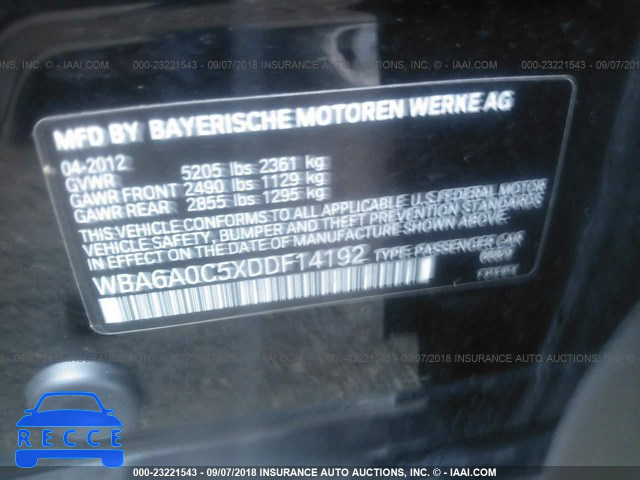 2013 BMW 640 I WBA6A0C5XDDF14192 зображення 6