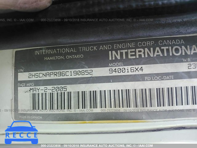 2006 INTERNATIONAL 9400 9400I 2HSCNAPR96C190852 зображення 9