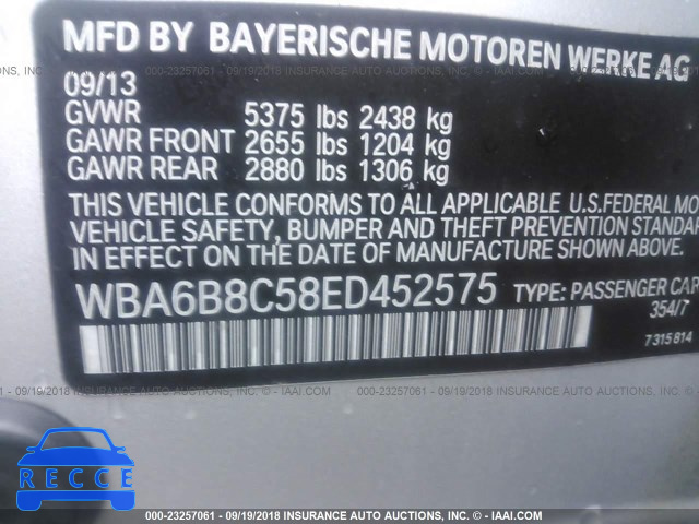 2014 BMW 640 XI/GRAN COUPE WBA6B8C58ED452575 Bild 8