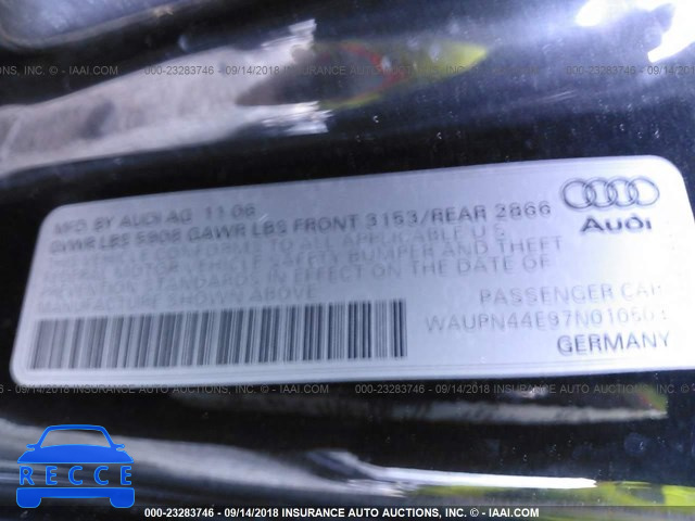 2007 AUDI S8 QUATTRO WAUPN44E97N010503 image 6