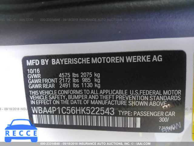 2017 BMW 440I WBA4P1C56HK522543 Bild 8