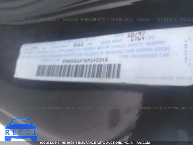 1998 VOLKSWAGEN GTI VR6 3VWHD81H7WM140348 image 8